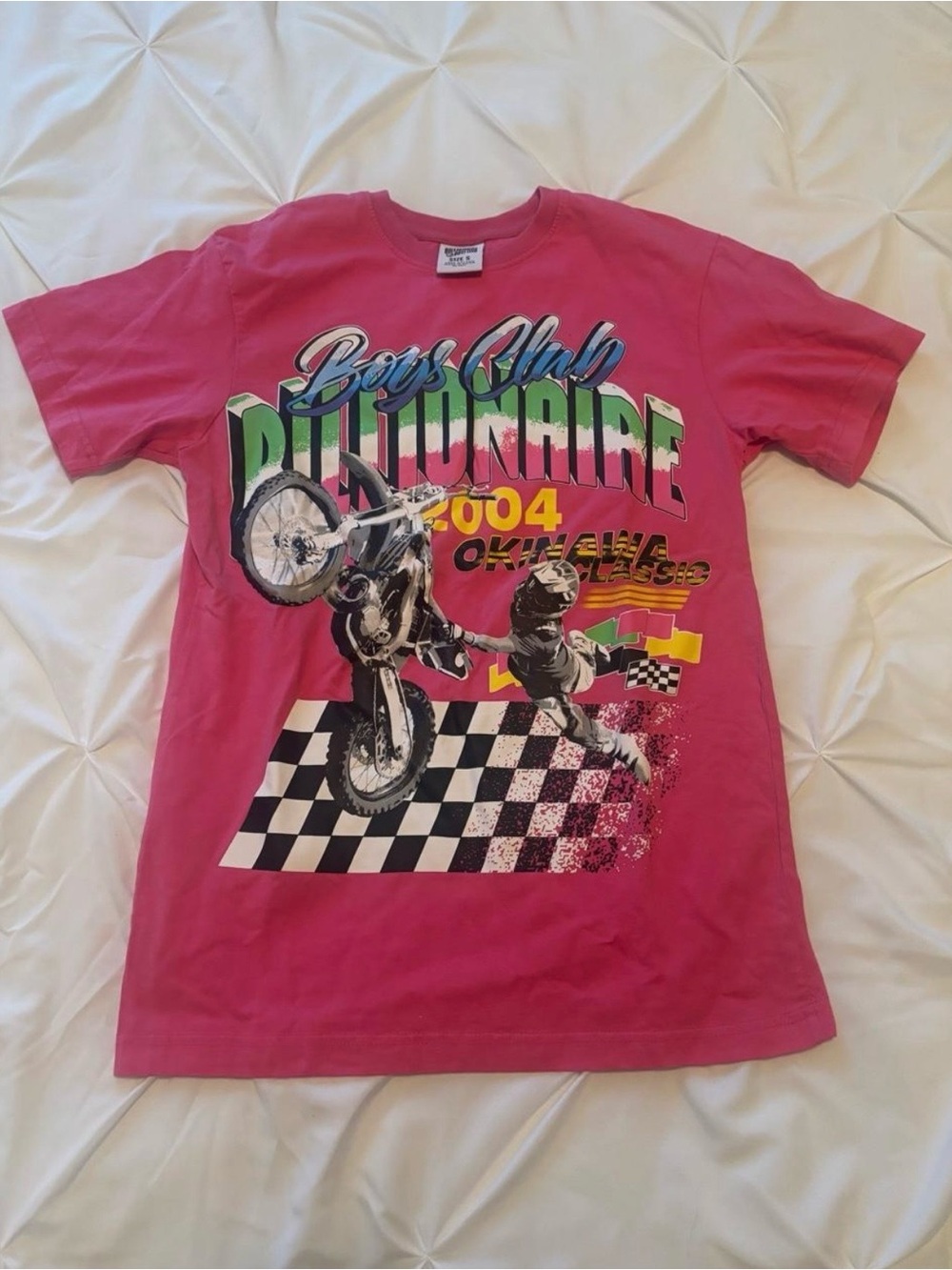 Billionaire Boys Club Pink Motocross Graphic Tee